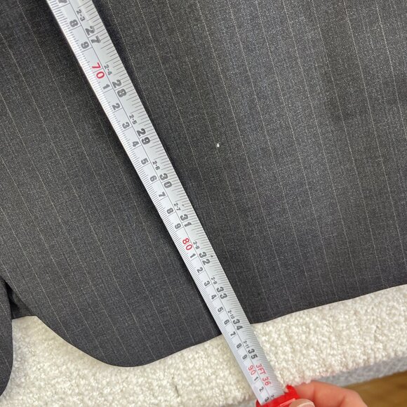 VTG Canada made Calvin Klein 44S Blazer Men Wool Dark Grey Lined Suit Jacket - Picture 9 of 16